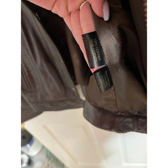 Lulu Bravo Unisex Brown Leather Jacket - Picture 3 of 5